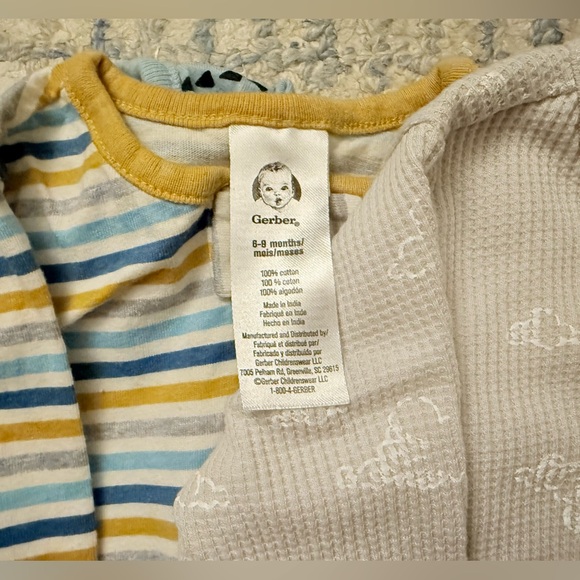 Assorted 6-9M baby boy footed onesies, short sleeve onesies various brands. - Picture 2 of 8